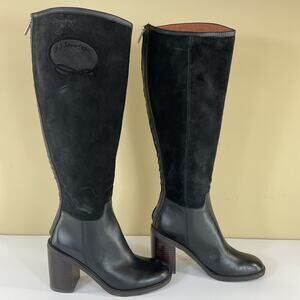NEW Franco Sarto Women’s Rivettall Leather Knee High Boots Black Size 6.5M